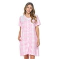 thumbnail image 1 of Casual Nights Women's Snap - Front House Dress Short Sleeve Seersucker Woven Housecoat Duster Lounger Robe with Pockets, 1 of 5