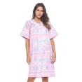thumbnail image 1 of Casual Nights Women's Snap Front House Dress Short Sleeve Woven Duster Housecoat Lounger Sleep Gown, 1 of 6