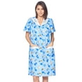 thumbnail image 1 of Casual Nights Women's Snap Front House Dress Short Sleeve Woven Duster Housecoat Lounger Sleep Gown, 1 of 5