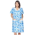 thumbnail image 1 of Casual Nights Summer Cotton Blend Muumuu Dress with Pockets, Plus Size M, Nightgown Robe, 1 of 5