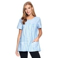 thumbnail image 1 of Casual Nights Women's Snap Front Smock Cobbler Woven Scrub Apron Top with Pockets, 1 of 5