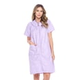 thumbnail image 1 of Casual Nights Women's Snap front House Dress Short Sleeve Woven Duster Housecoat Lounger Sleep Dress, 1 of 5