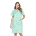 thumbnail image 1 of Casual Nights Women's Snap front House Dress Short Sleeve Woven Duster Housecoat Lounger Sleep Dress, 1 of 5