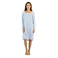 thumbnail image 1 of Casual Nights Women's Square Neck Long Sleeve Floral Nightgown, 1 of 2