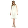 thumbnail image 1 of Casual Nights Women's Tricot Sheer Lace Sleeveless Nightgown, 1 of 4