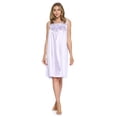 thumbnail image 1 of Casual Nights Women's Tricot Sheer Lace Sleeveless Nightgown, 1 of 4