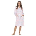 Casual Nights Women's Zip Up Robe Housecoat, Velour Duster Lounger