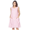thumbnail image 1 of Casual Nights Women's Zipper Front House Dress Sleeveless Seersucker Housecoat Duster Lounger, 1 of 5