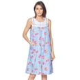 thumbnail image 1 of Casual Nights Women's Zipper Front House Dress Sleeveless Seersucker Housecoat Duster Lounger, 1 of 5