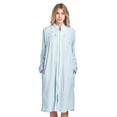 thumbnail image 1 of Casual Nights Women's Zipper Front Jacquard Terry Fleece Robe Duster - Blue - X-Large, 1 of 4