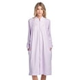 thumbnail image 1 of Casual Nights Women's Zipper Front Jacquard Terry Fleece Robe Duster - Purple - XX-Large, 1 of 4