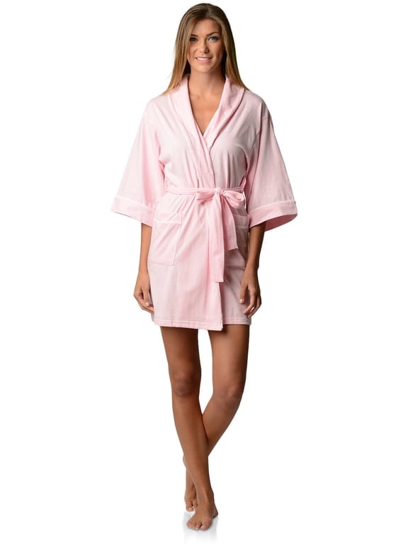 Womens Jersey Kimono Short Robe