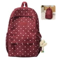 thumbnail image 1 of Casual Nylon Polka Dot Backpack, Fashion Large Everyday Daypack, Coquette Bookpack for Campus Weekend Commute, 1 of 6