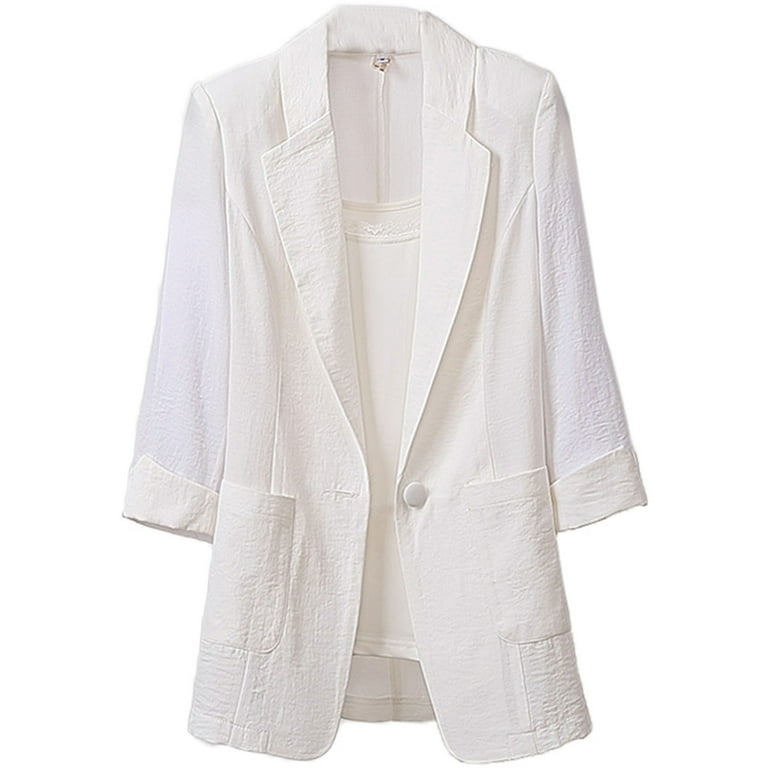 Cotton linen top blazer ladies
