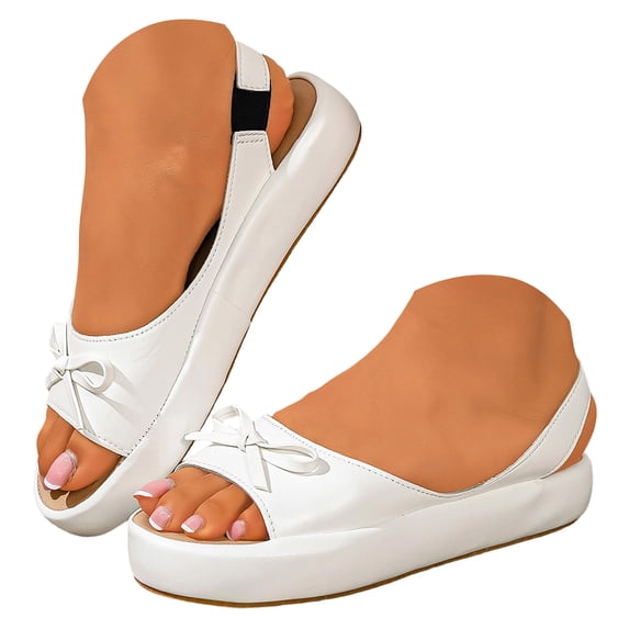 Casual Orthopedic Non Slip Women's Sandals Comfortable Flat Leather ...