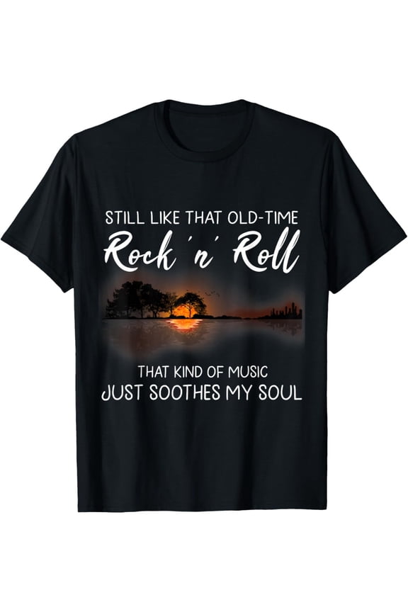 Casual Outfits - Breathable Everyday Vintage Rock Merchandise - Machine Washable All-Season Top for Classic Rock Fans, Concert Outfit, Sunset Graphic Design, Durable Print Quality