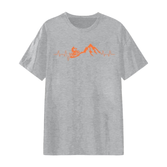 Casual Outfits for Women Graphic Printed Short Sleeve Crew Neck Soft Comfort Fit Womens Spring Clothes,Grey,M