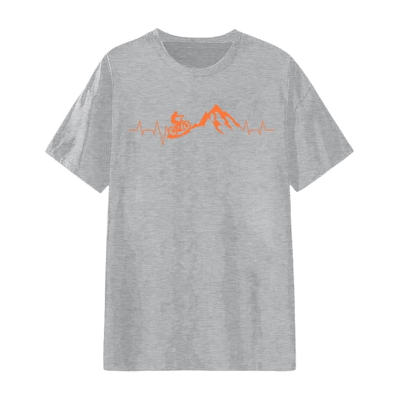 Casual Outfits for Women Graphic Printed Short Sleeve Crew Neck Soft Comfort Fit Womens Spring Clothes,Grey,M