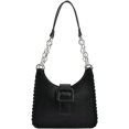 thumbnail image 1 of Casual PU Leather Shoulder Bag for Women Y2K Purse Totes Dumpling Top Handle Handbag Underarm Satchel with Chain, 1 of 7