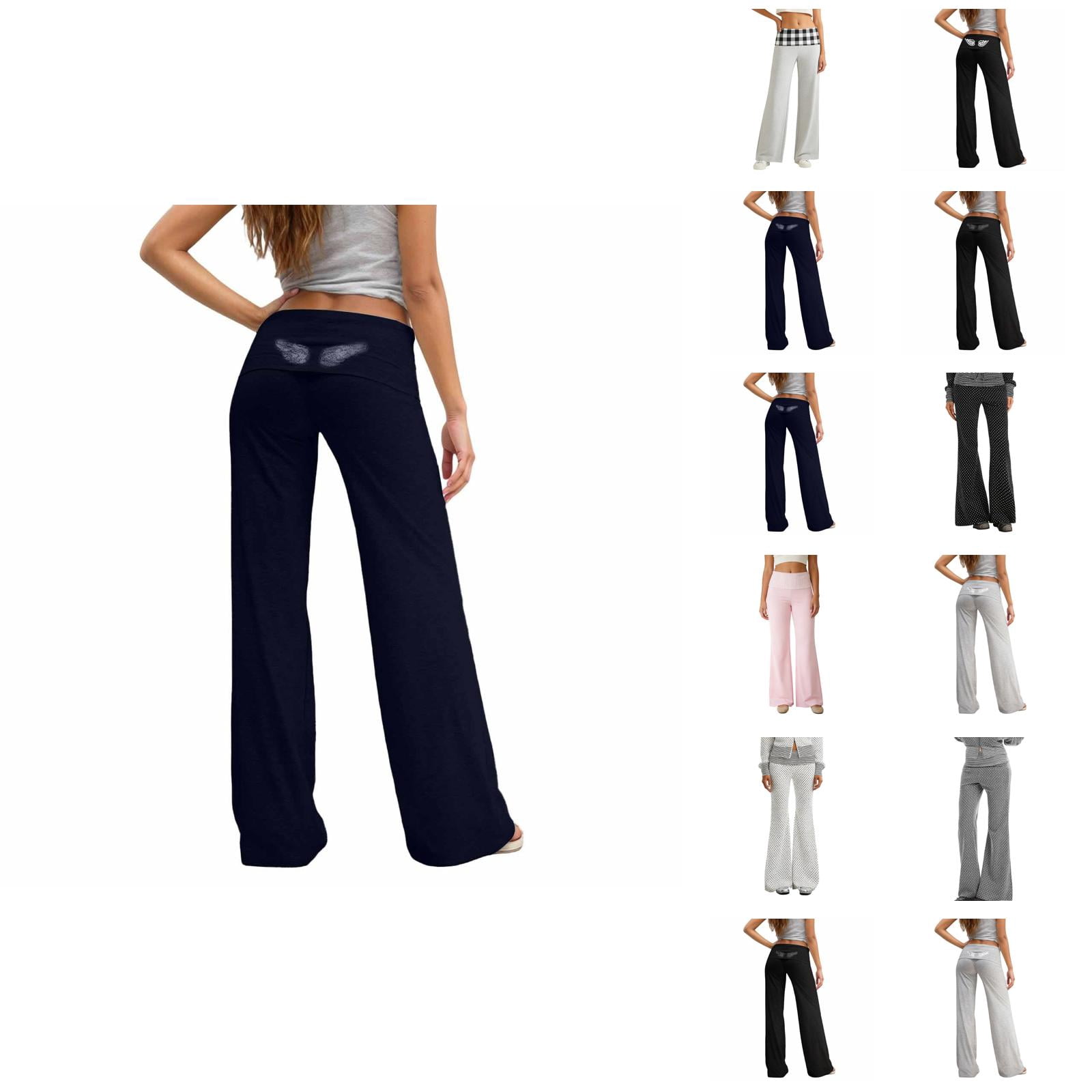 Casual Pants Fashion Winter Autumn Basic Solid Color Wing Sequin ...