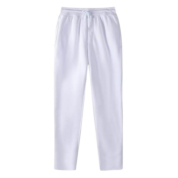Casual Pants For Women Summer Solid Thin High Elastic Waist Straight Leg Joggers With Drawstring Breathable Loose White Xxl Slacks For Women