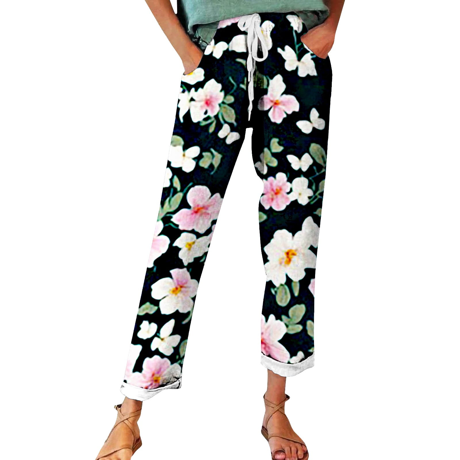 Casual Pants for Women 2025 Trendy Women's Autumn Fragrant Linen Linen ...