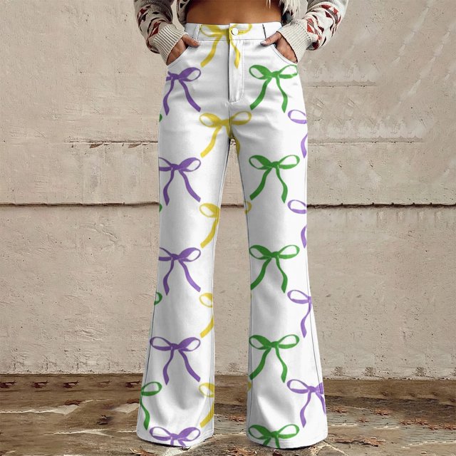 Casual Pants Women Loose Fashion Plus Size Printed Casual Pants