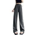 thumbnail image 1 of Casual Pants for Womens Wide Leg Pants Women's Lightweight Casual Pants Straight Leg Wide Leg Pants Soft Breathable Comfortable Stretchy Trousers For Everyday Wear, 1 of 4