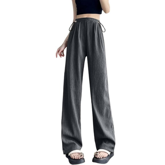 Casual Pants for Womens Wide Leg Pants Women's Lightweight Casual Pants Straight Leg Wide Leg Pants Soft Breathable Comfortable Stretchy Trousers For Everyday Wear