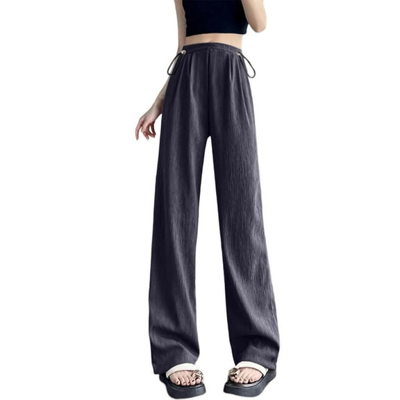 Casual Pants for Womens Wide Leg Pants Women's Lightweight Casual Pants Straight Leg Wide Leg Pants Soft Breathable Comfortable Stretchy Trousers For Everyday Wear