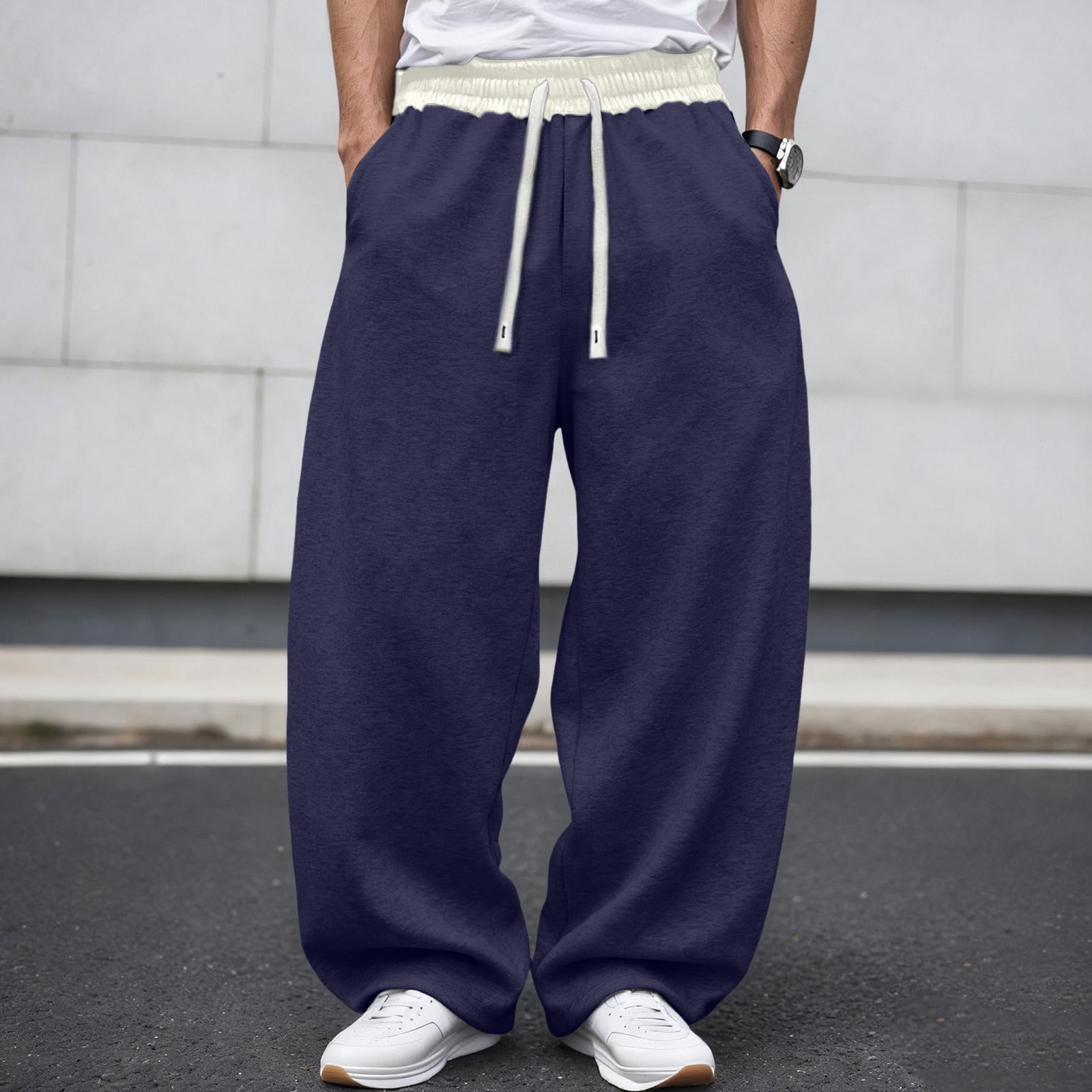 Casual Pants for Daily Wear—Lightweight Comfort Flat Front Trousers ...