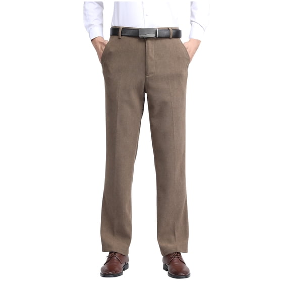 Casual Pants for Men, Bolsillos Pantalones Hombres Largos con cremallera botón Corduroy Color sólido Pantalones Cintura alta cómodos