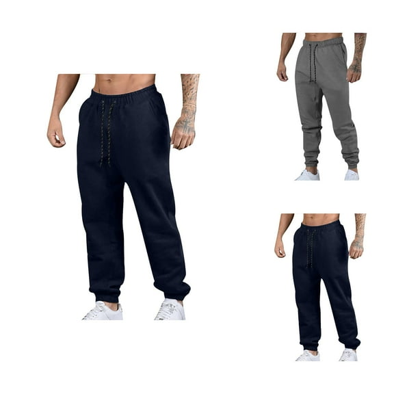 Casual Pants for Men - Comfortable Breathable Sweatpants with Pockets and Elastic Waistband for Daily Wear