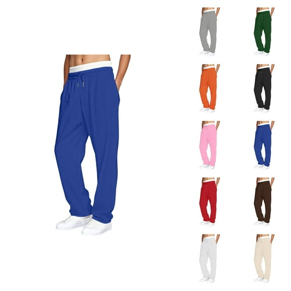 Casual Pants for Men - Comfortable Breathable Sweatpants with Pockets and Elastic Waistband for Daily Wear