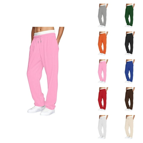 Casual Pants for Men - Comfortable Breathable Sweatpants with Pockets and Elastic Waistband for Daily Wear