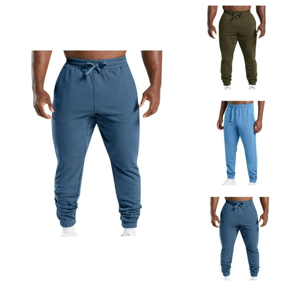 Casual Pants for Men - Comfortable Breathable Sweatpants with Pockets and Elastic Waistband for Daily Wear