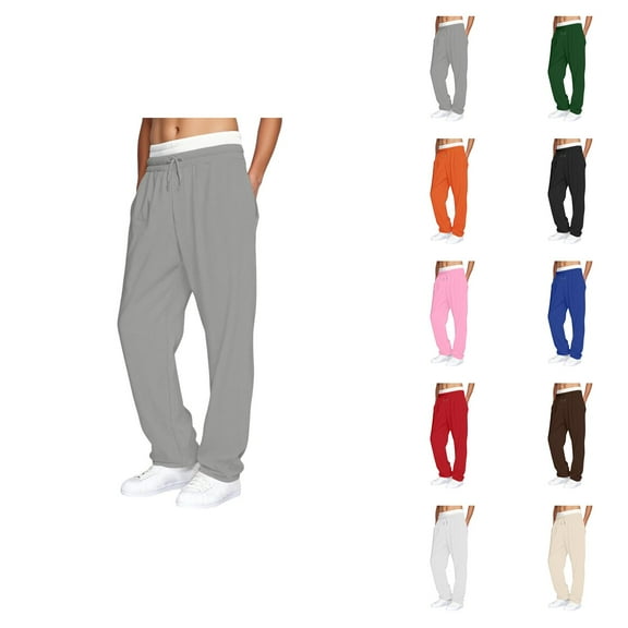 Casual Pants for Men - Comfortable Breathable Sweatpants with Pockets and Elastic Waistband for Daily Wear
