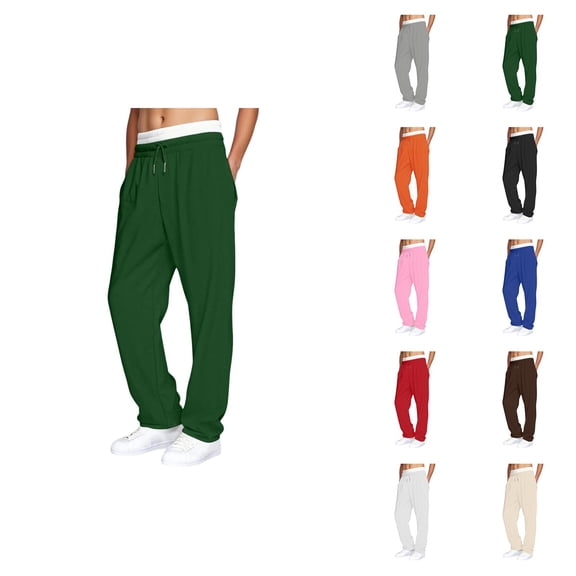 Casual Pants for Men - Comfortable Breathable Sweatpants with Pockets and Elastic Waistband for Daily Wear