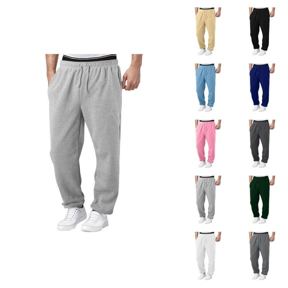 Casual Pants for Men - Comfortable Breathable Sweatpants with Pockets and Elastic Waistband for Daily Wear