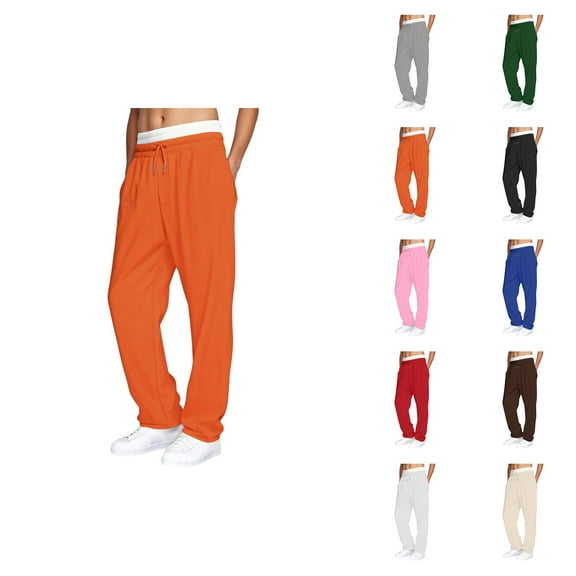 Casual Pants for Men - Comfortable Breathable Sweatpants with Pockets and Elastic Waistband for Daily Wear