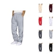 thumbnail image 1 of Casual Pants for Men Solid Color Elastic Waist Drawstring Straight Leg Everyday Pants with Pockets Trousers, 1 of 1