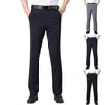 thumbnail image 1 of Casual Pants for Men with Pockets Plus Size Men's Business Casual Fashion Solid Color Suit Pants Navy 40, 1 of 10