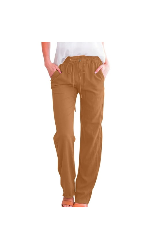 Casual Pants for Women 2025 Palazzo Pants for Women Casual Crop Ladies Capri Pants With Pockets Long Leggings for Tall Women Work At Home Pants Women