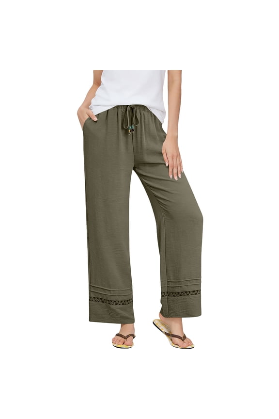 Casual Pants for Women Baggy High Waisted Sweat Pants Joggers Casual Solid Color Sports Pant with Pocket