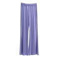 thumbnail image 1 of Casual Pants for Women Elastic Waist Plus Size Wide Leg Versatile Straight Leg Thin Flared Summer Dance Casual Pants Relaxed Fit, 1 of 4