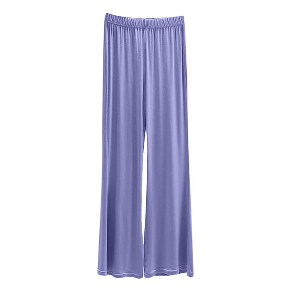 Casual Pants for Women Elastic Waist Plus Size Wide Leg Versatile Straight Leg Thin Flared Summer Dance Casual Pants Relaxed Fit