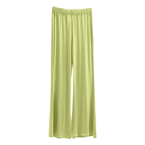 Casual Pants for Women Elastic Waist Plus Size Wide Leg Versatile Straight Leg Thin Flared Summer Dance Casual Pants Relaxed Fit