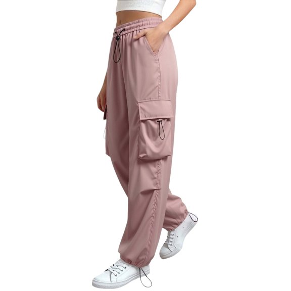 Casual Pants for Women High Elastic Waist Baggy Cargo Jogger Pants Casual Streetwear
