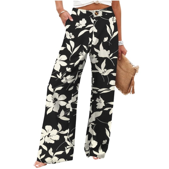 Casual Pants for Women High Elastic Waisted in The Back Business Trousers Long Casual Work Pants