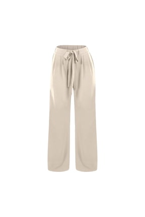 Casual Pants for Women High Waist Loose Cropped Linen Wide Leg Beach Harem Pants with Pockets
